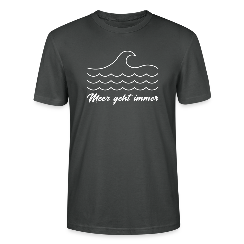 Unisex Sprüche T-Shirt ‘Meer geht immer’ Fun Shirt - Anthrazit