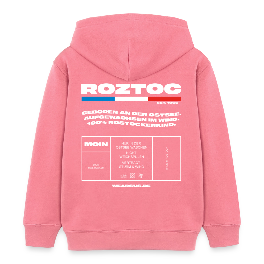 Rostock 'ROZTOC' Edition Bio Zip Hoodie Kinder 3-8 Jahre Farbe - Pink 