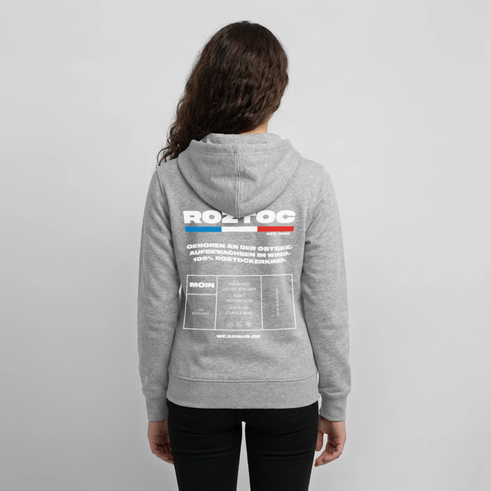 Rostock 'ROZTOC' Edition Bio Zip Hoodie Kinder - Grau meliert