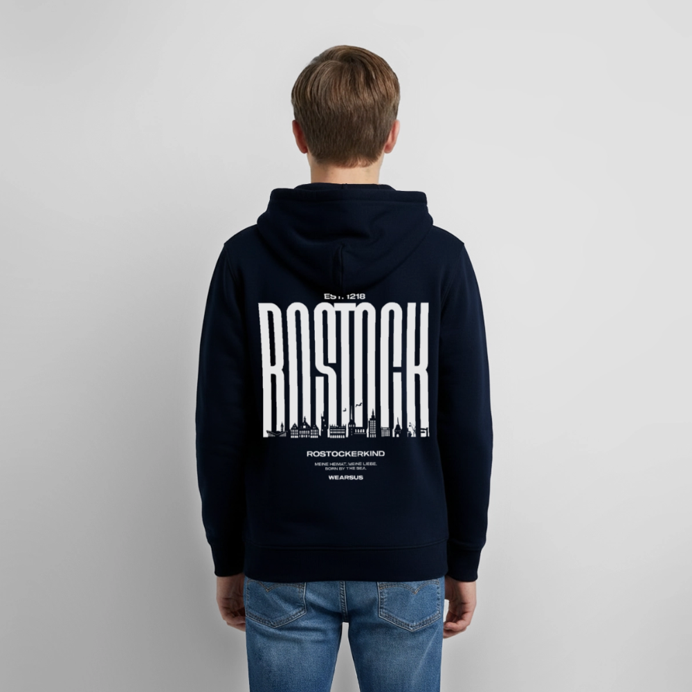 Rostock 'Rostockerkind' Bio Hoodie Kinder 9-13 Jahre - Navy