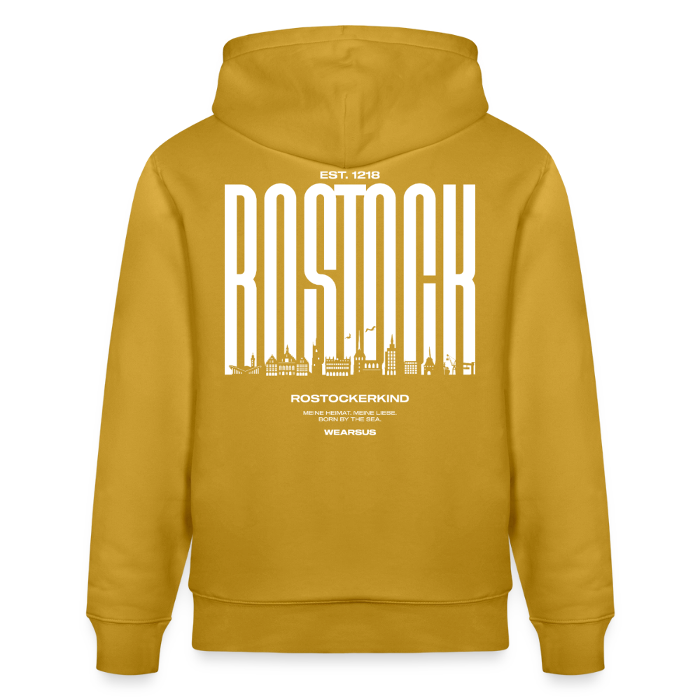 Rostock 'Rostockerkind' Bio Hoodie Unisex Farbe - Ocker