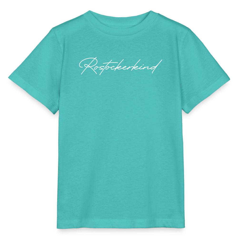 Rostock 'Rostockerkind' Signature Bio T-Shirt Kinder 3-8 Jahre - Poolblau