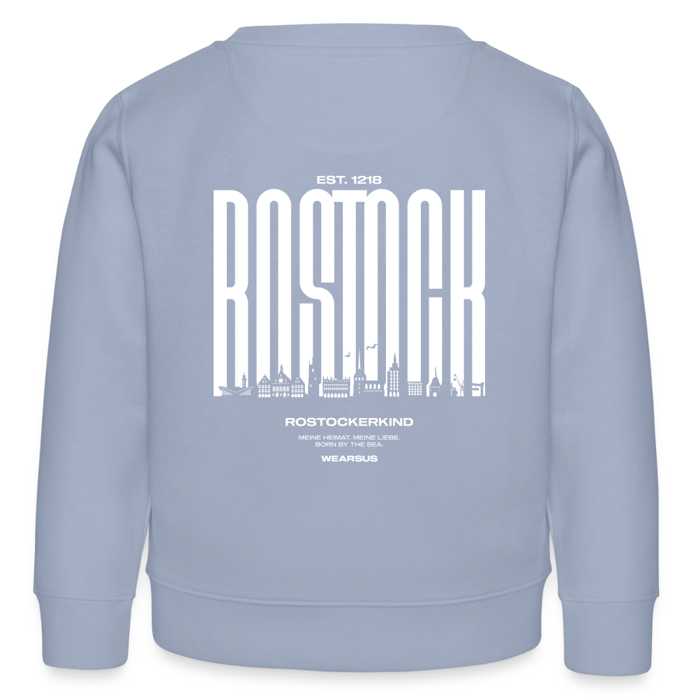 Rostock 'Rostockerkind' Bio Sweatshirt Kinder 3-8 Jahre Back Print - Lavendel-Violett