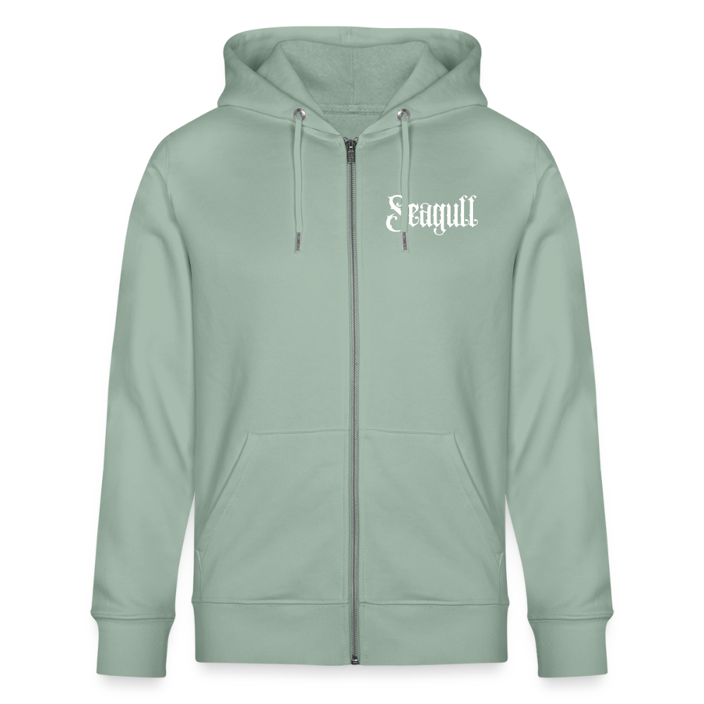 Rostock 'SEAGULL' Edition Bio Zip Hoodie Herren - Helles Graugrün