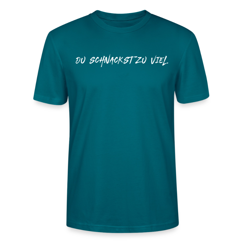 Unisex Sprüche T-Shirt 'Du schnackst zu viel' Fun Shirt - Ozeanblau