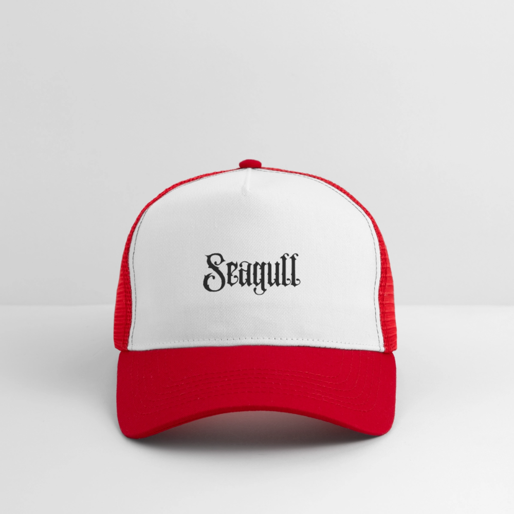 Rostock 'SEAGULL'  Trucker Cap - Weiß/Rot