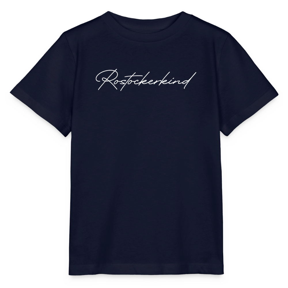 Rostock 'Rostockerkind' Signature Bio T-Shirt Kinder 3-8 Jahre - Navy