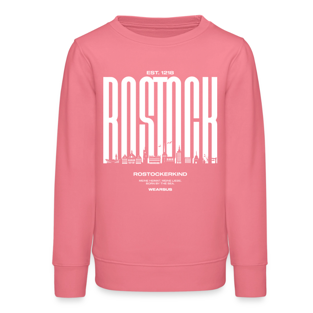 Rostock 'Rostockerkind' Bio Sweatshirt Kinder 9-13 Jahre Front Print - Pink 