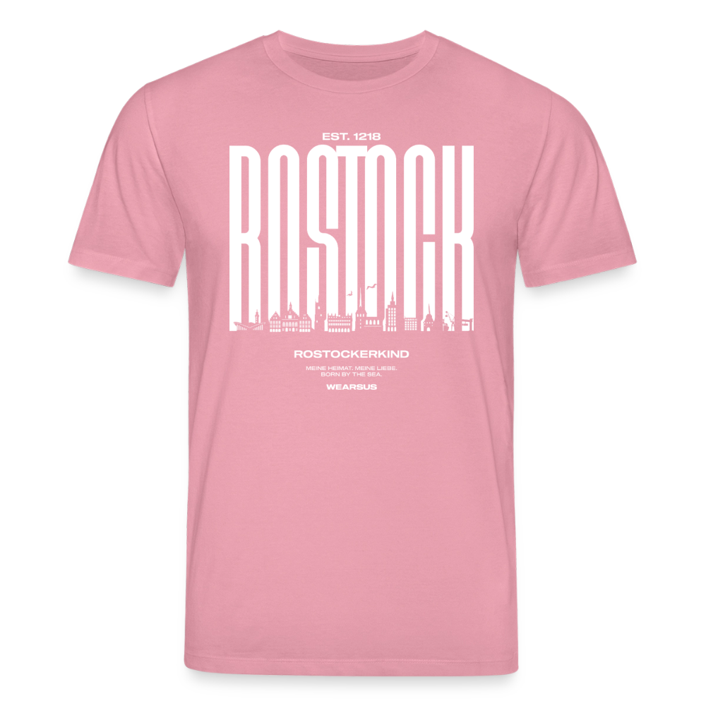 Rostock 'Rostockerkind' Bio T-Shirt Unisex Front Print Farbe 180 g/m² - Lila Traum