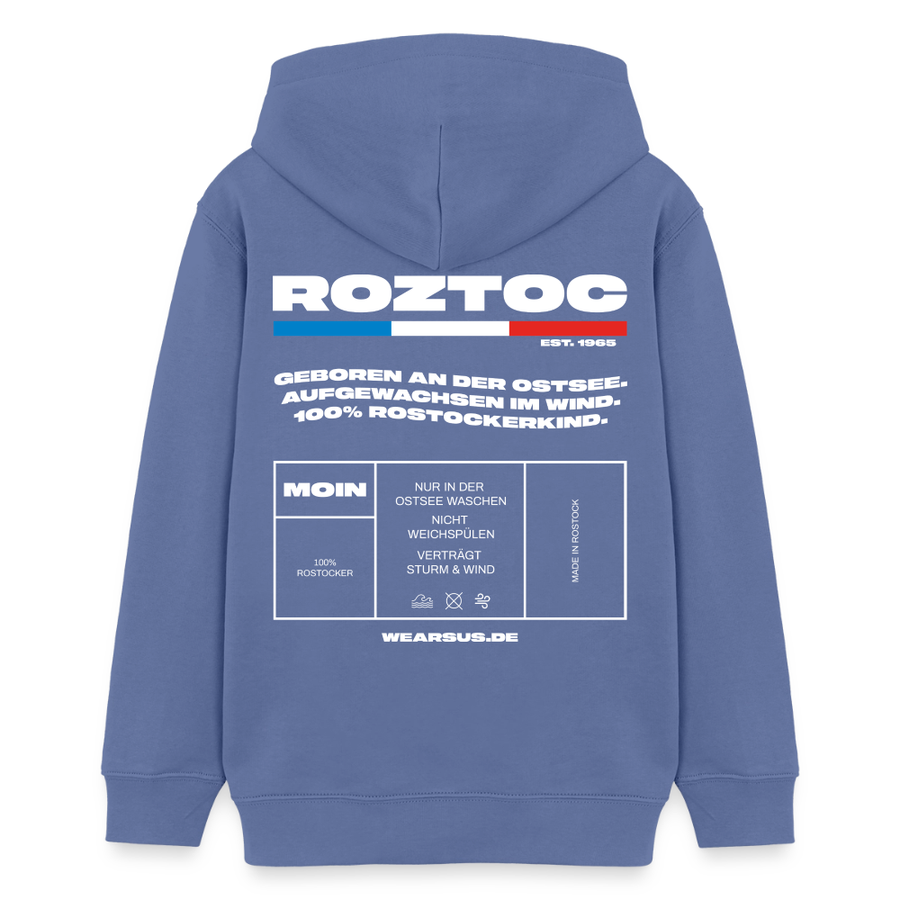 Rostock 'ROZTOC' Edition Bio Zip Hoodie Kinder 9-13 Jahre Farbe - Blau