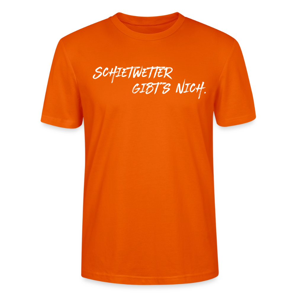Unisex Sprüche T-Shirt 'Schietwetter gibt's nich' Fun Shirt - Tieforange