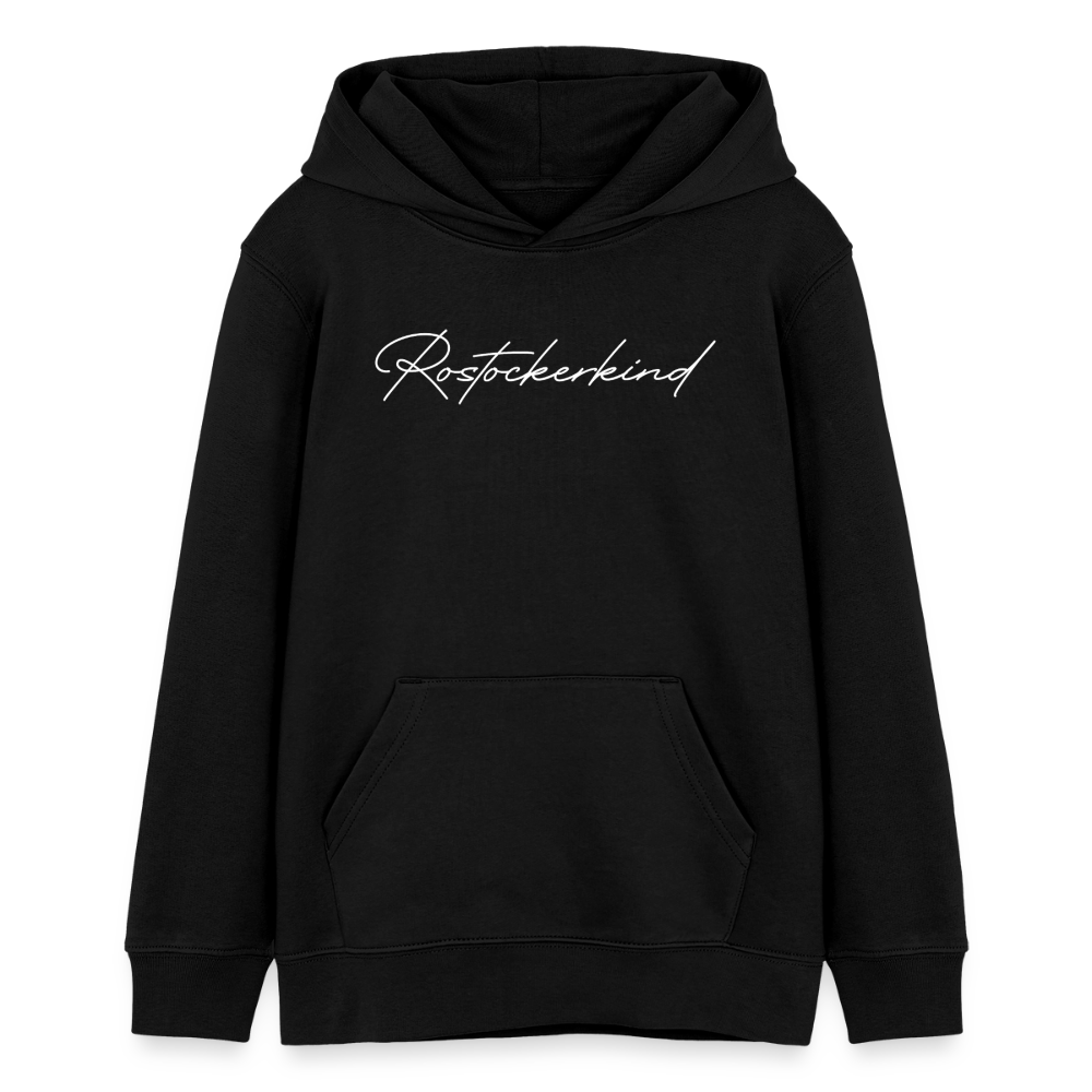Rostock 'Rostockerkind' Signature Bio Hoodie Kinder 9-13 Jahre - Schwarz