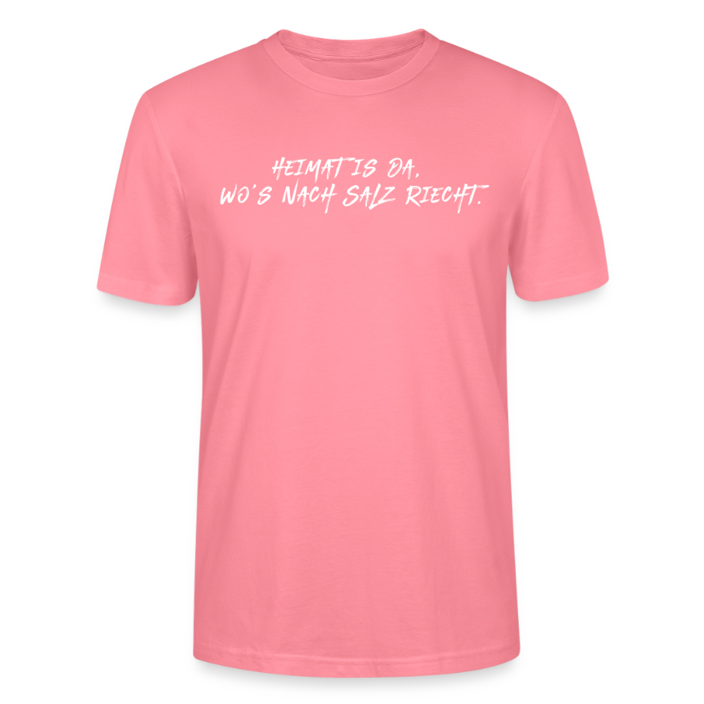 Unisex Sprüche T-Shirt ‘Heimat is da, wo’s nach Salz riecht.’ Fun Shirt - Pink 