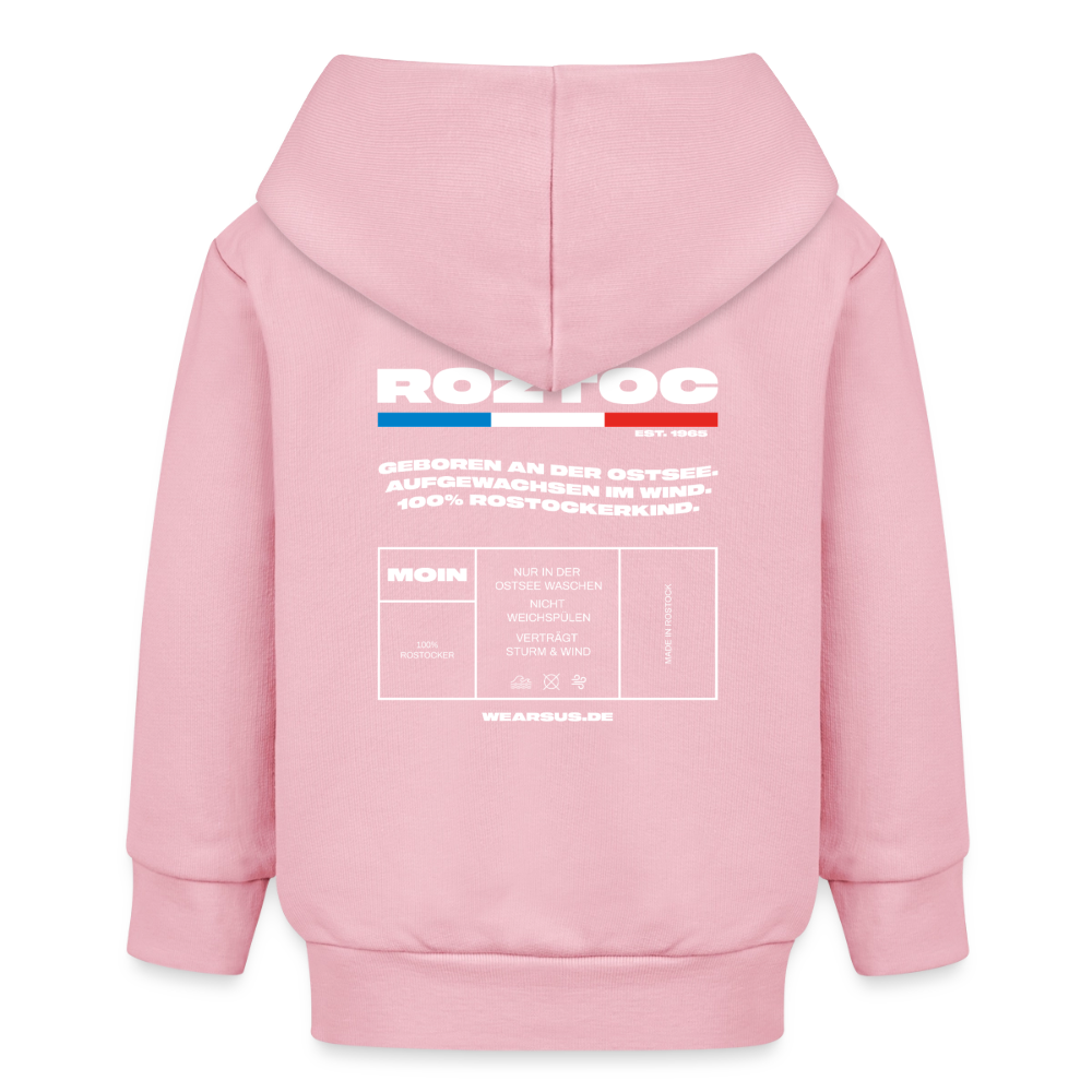 Rostock 'ROZTOC' Edition Bio Baby Zip Hoodie - Hellrosa