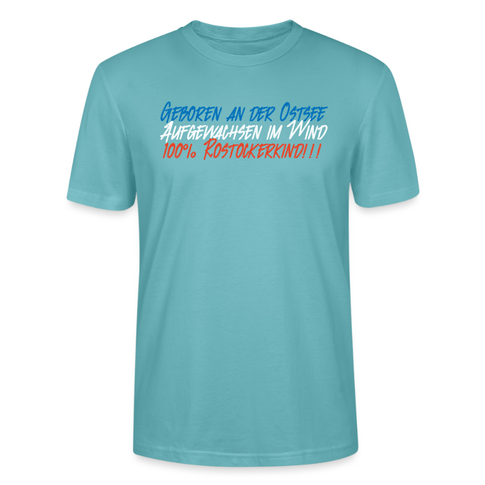 Unisex Sprüche T-Shirt 'Geboren an der Ostsee 2' Fun Shirt - Pastelltürkis