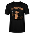 Unisex Sprüche T-Shirt 'Bierber Pilsner' Frontprint - Schwarz