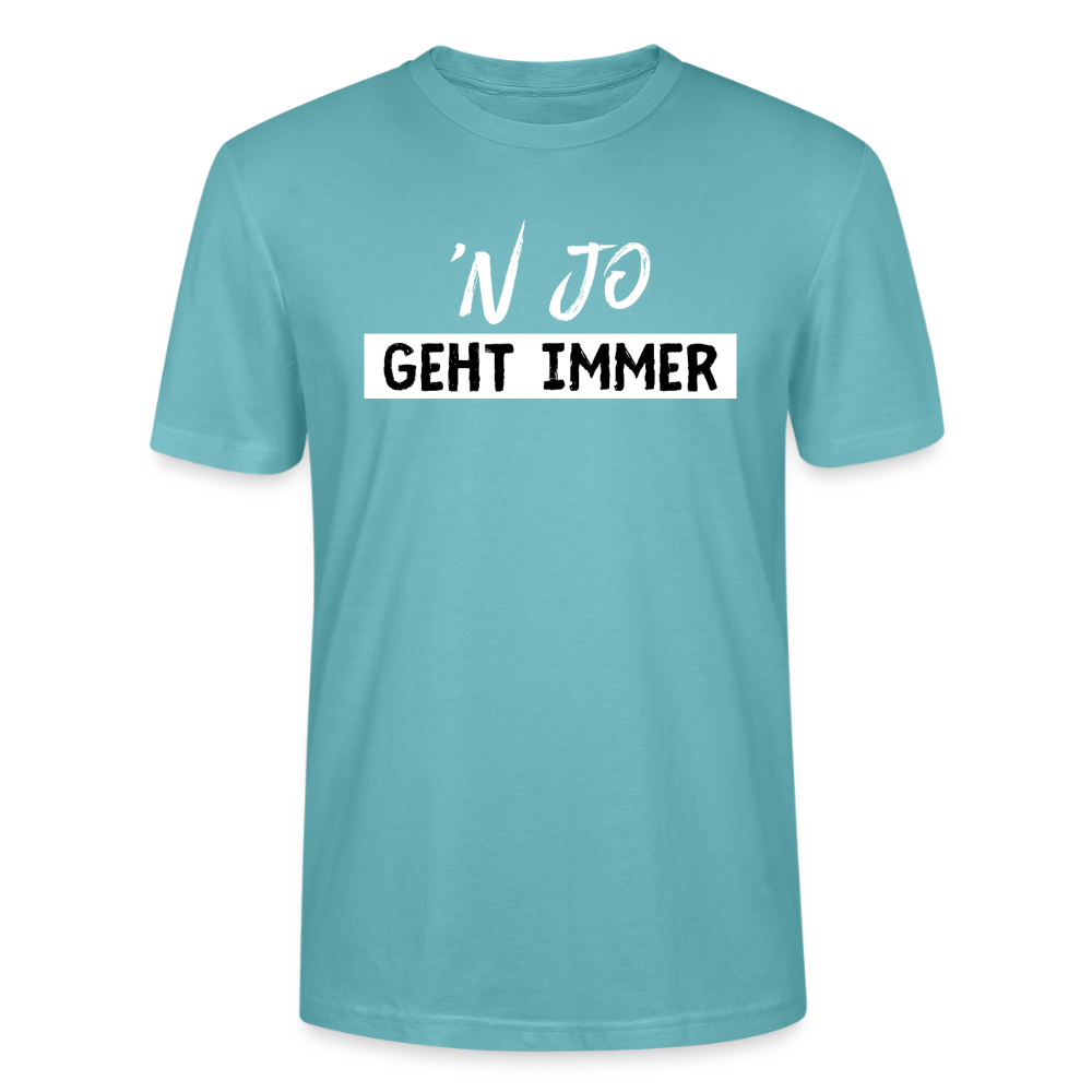 Unisex Sprüche T-Shirt ''n jo geht immer' Fun Shirt - Pastelltürkis