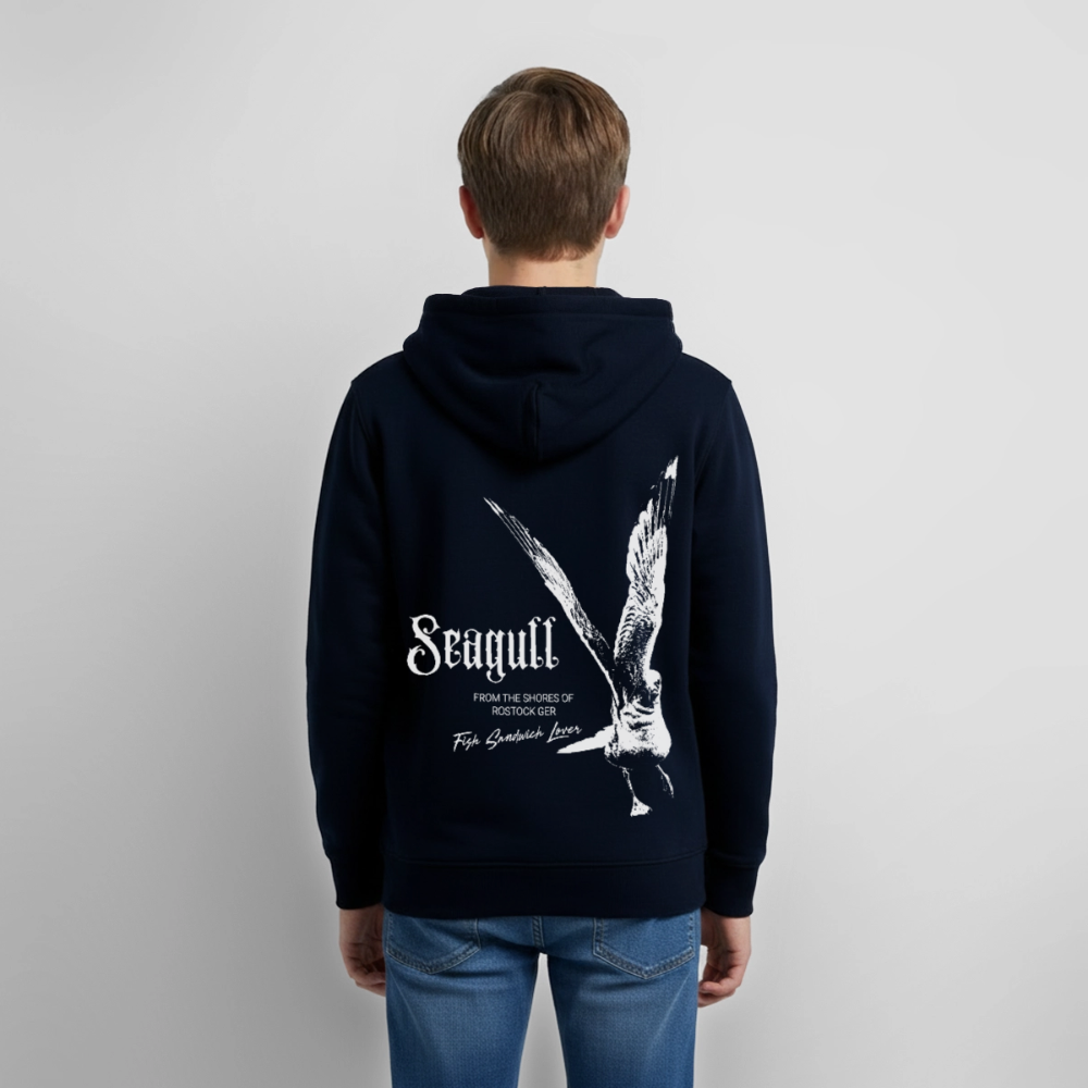Rostock 'SEAGULL' Edition Bio Zip Hoodie Kinder - Navy
