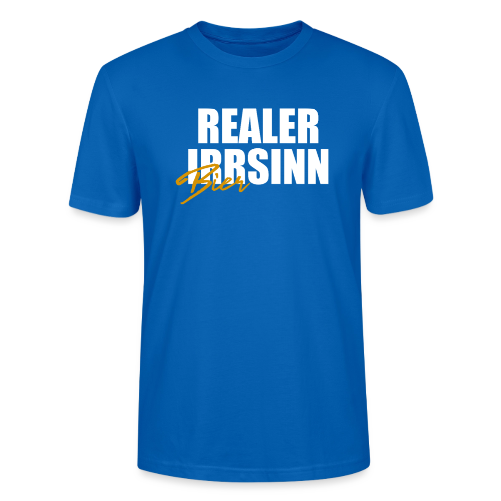 Unisex Sprüche T-Shirt 'Realer Biersinn' - Pfauenblau