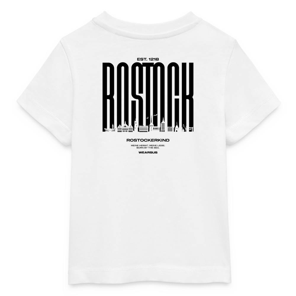 Rostock 'Rostockerkind' Bio T-Shirt Babys Back Print weiß - Weiß