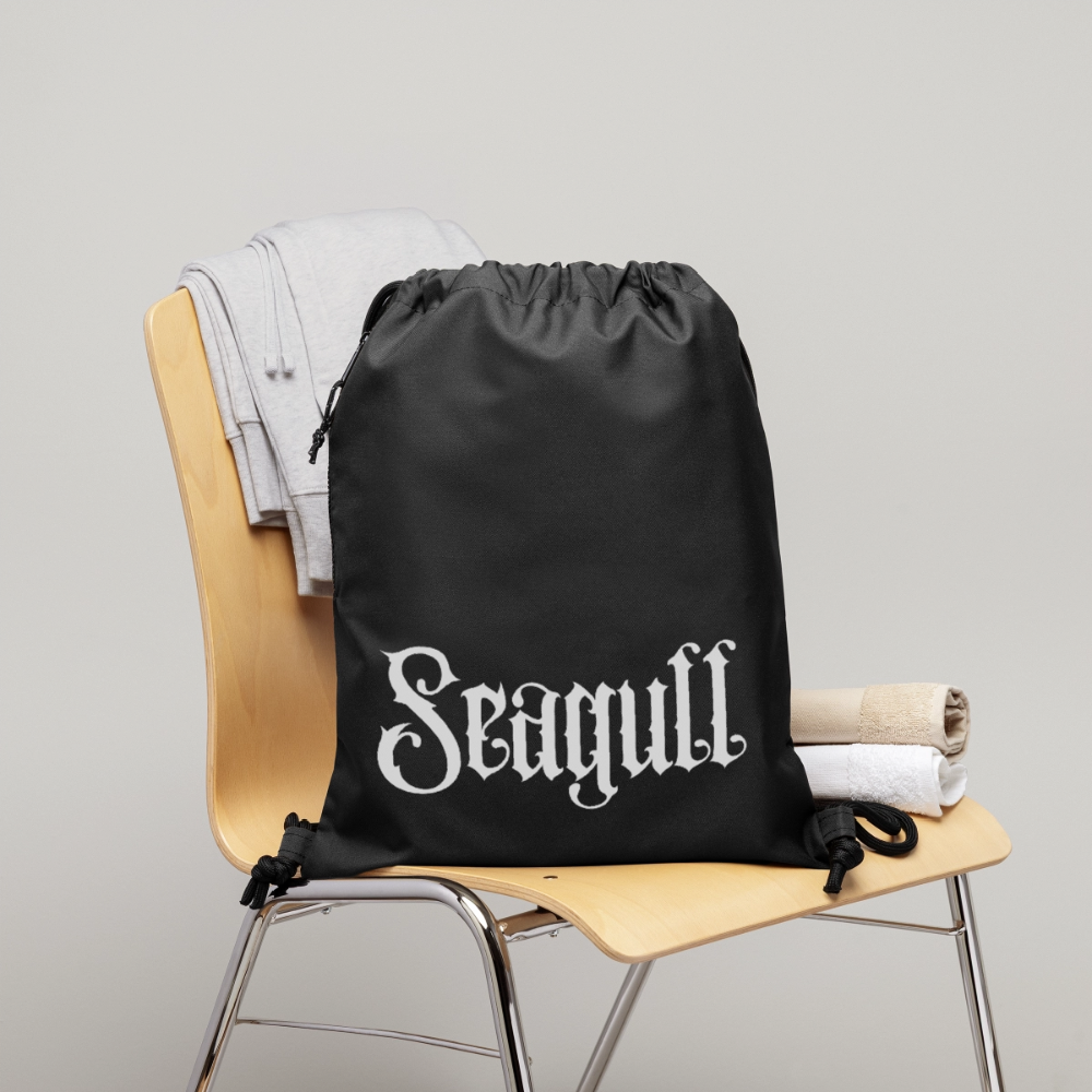 Rostock 'SEAGULL' Turnbeutel aus Recycling-Material mit SEAGULL Schriftzug - Schwarz