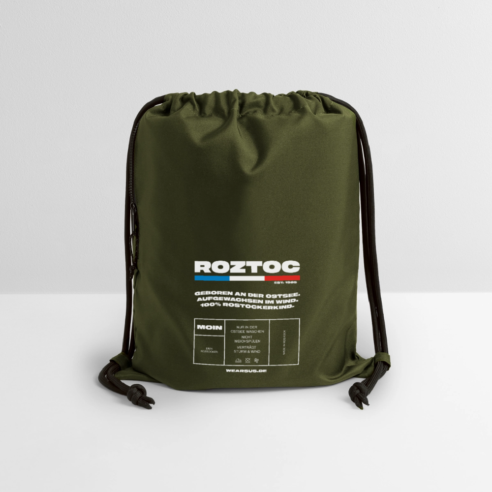 Rostock 'ROZTOC' Turnbeutel aus Recycling-Material - military Green