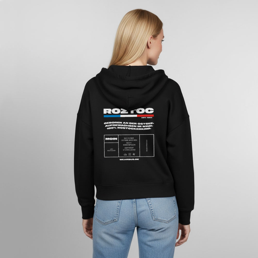 Rostock 'ROZTOC' Edition Bio Zip Hoodie Damen - Schwarz