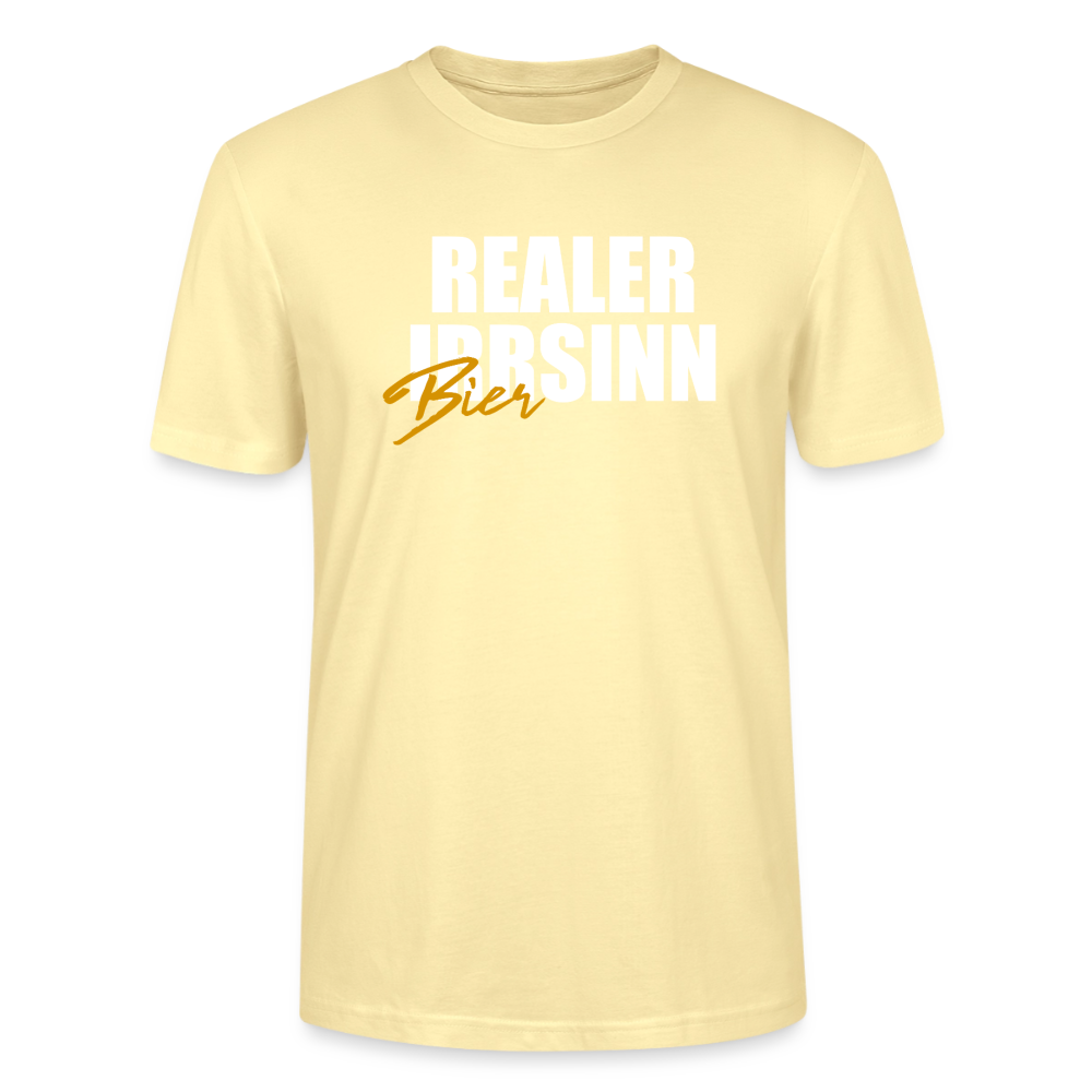 Unisex Sprüche T-Shirt 'Realer Biersinn' - Creme