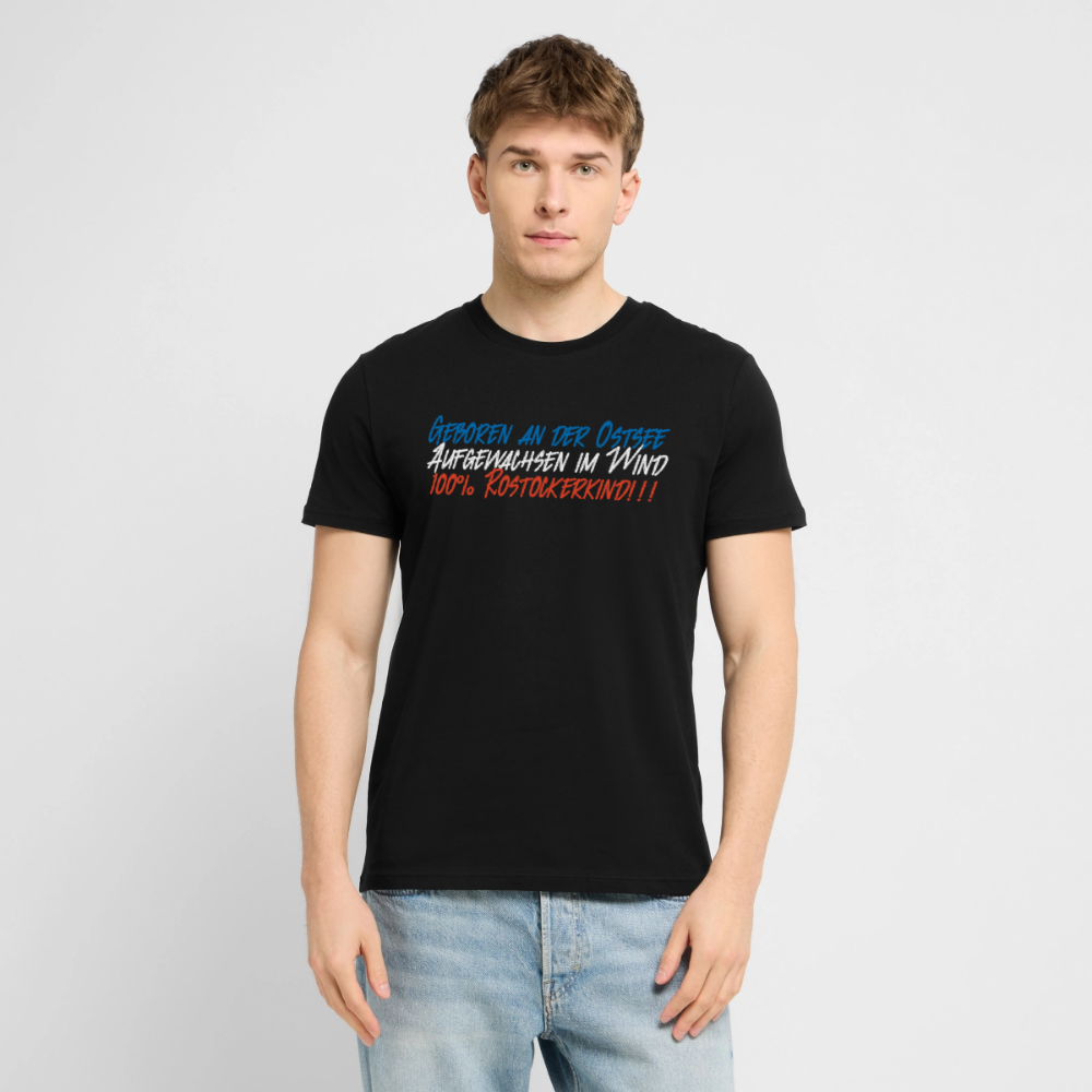 Unisex Sprüche T-Shirt 'Geboren an der Ostsee 2' Fun Shirt - Schwarz