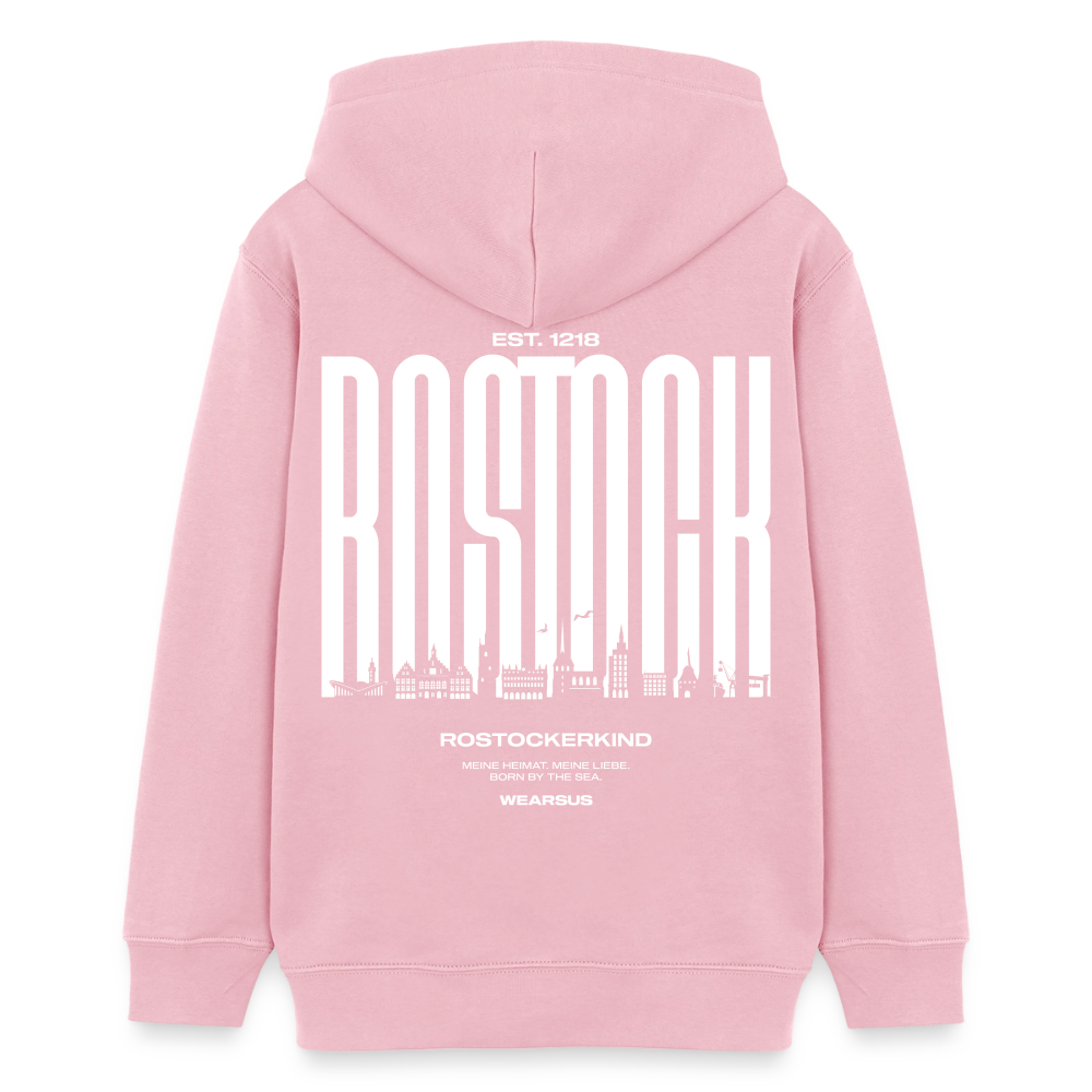 Rostock 'Rostockerkind' Bio Hoodie Kinder 9-13 Jahre - Hellrosa