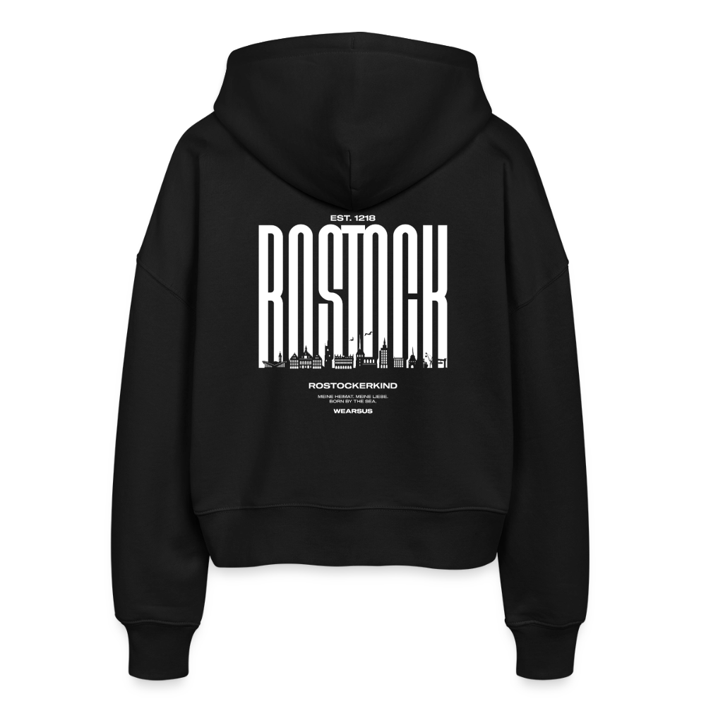 Rostock 'Rostockerkind' Bio Zip Hoodie Damen Farbe - Schwarz