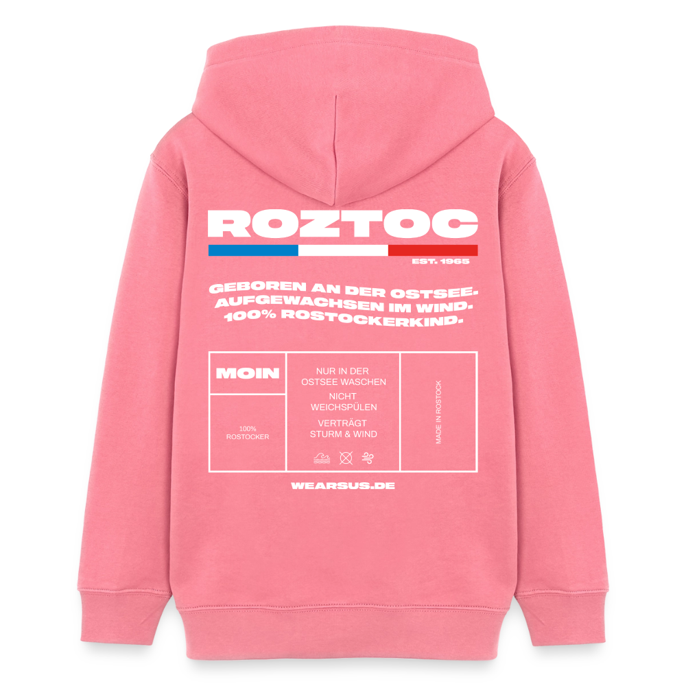 Rostock 'ROZTOC' Edition Bio Zip Hoodie Kinder 9-13 Jahre Farbe - Pink 