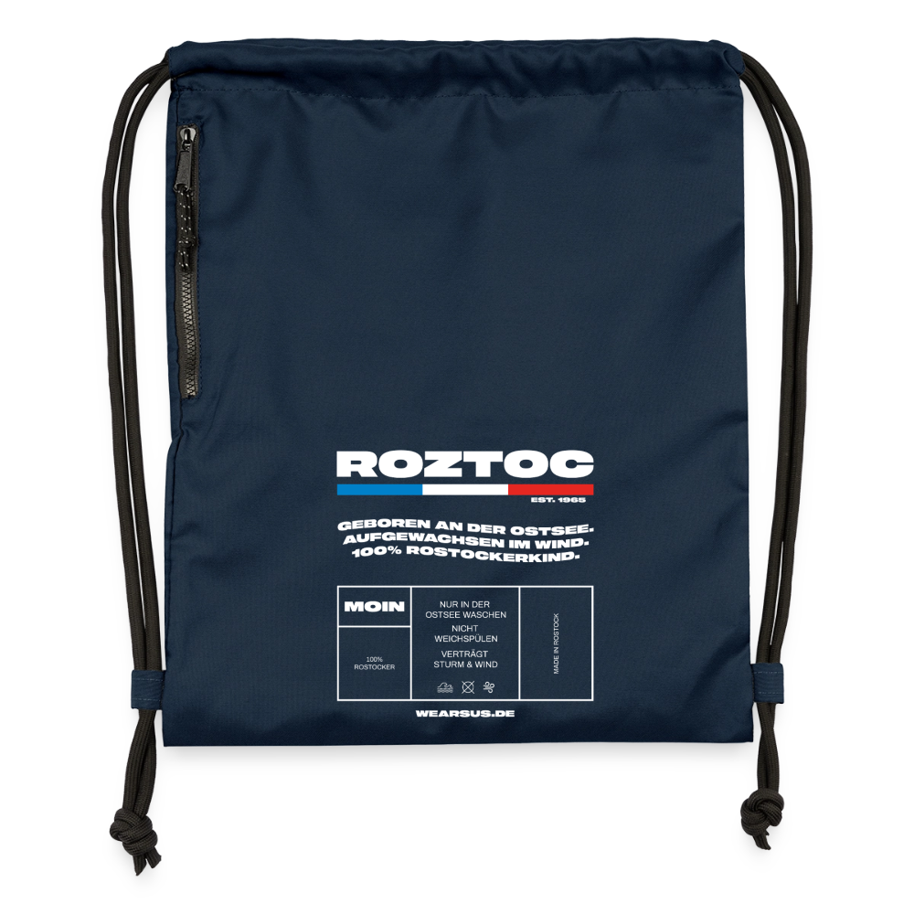 Rostock 'ROZTOC' Turnbeutel aus Recycling-Material - Navy