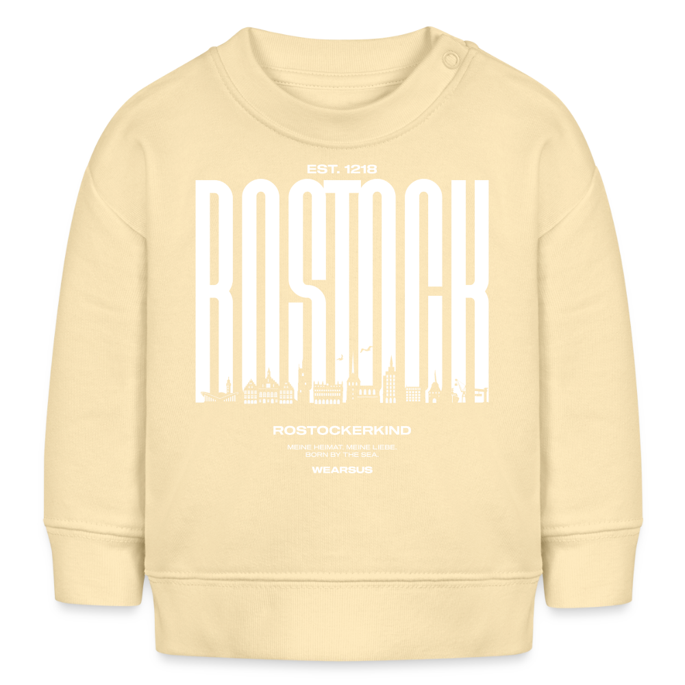 Rostock 'Rostockerkind' Bio Sweatshirt Babys Front Print Farbe - Creme