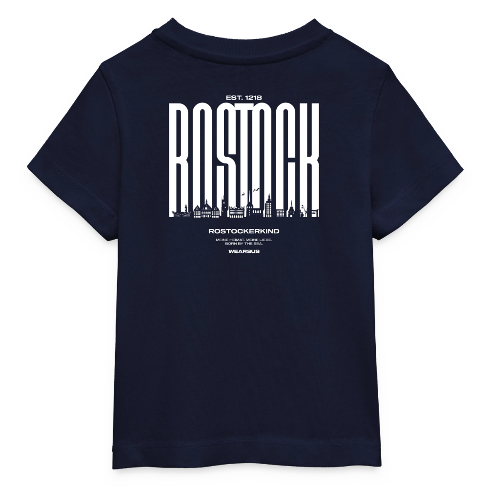 Rostock 'Rostockerkind' Bio T-Shirt Babys Back Print Farbe - Navy