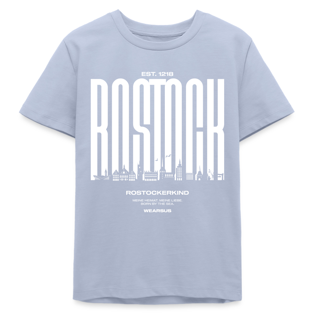 Rostock 'Rostockerkind' Bio T-Shirt Kinder 9-13 Jahre Front Print Farbe - Lavendel-Violett