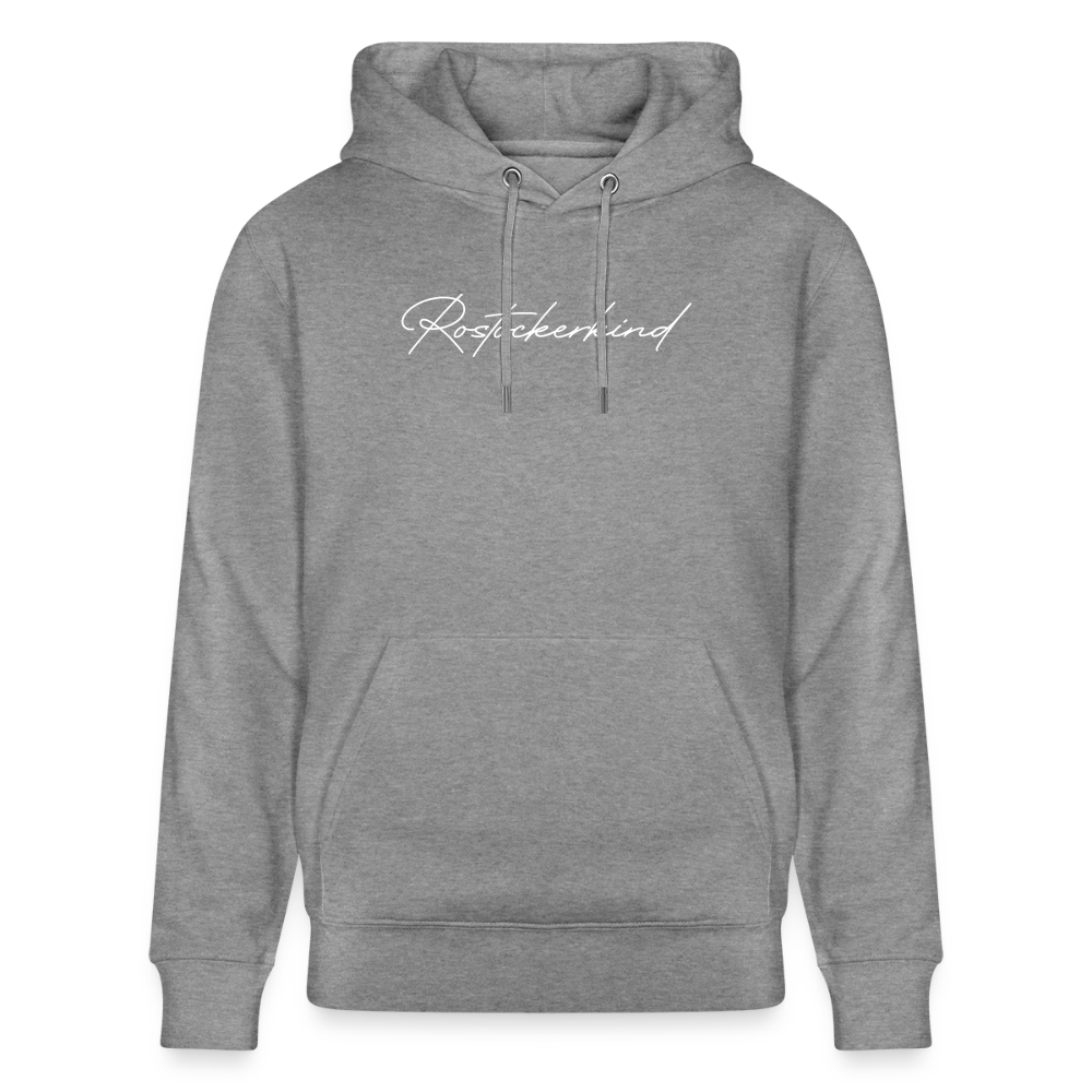 Rostock 'ROSTOCKERKIND' Signature Bio Hoodie Unisex weiß - Hellgrau marmoriert