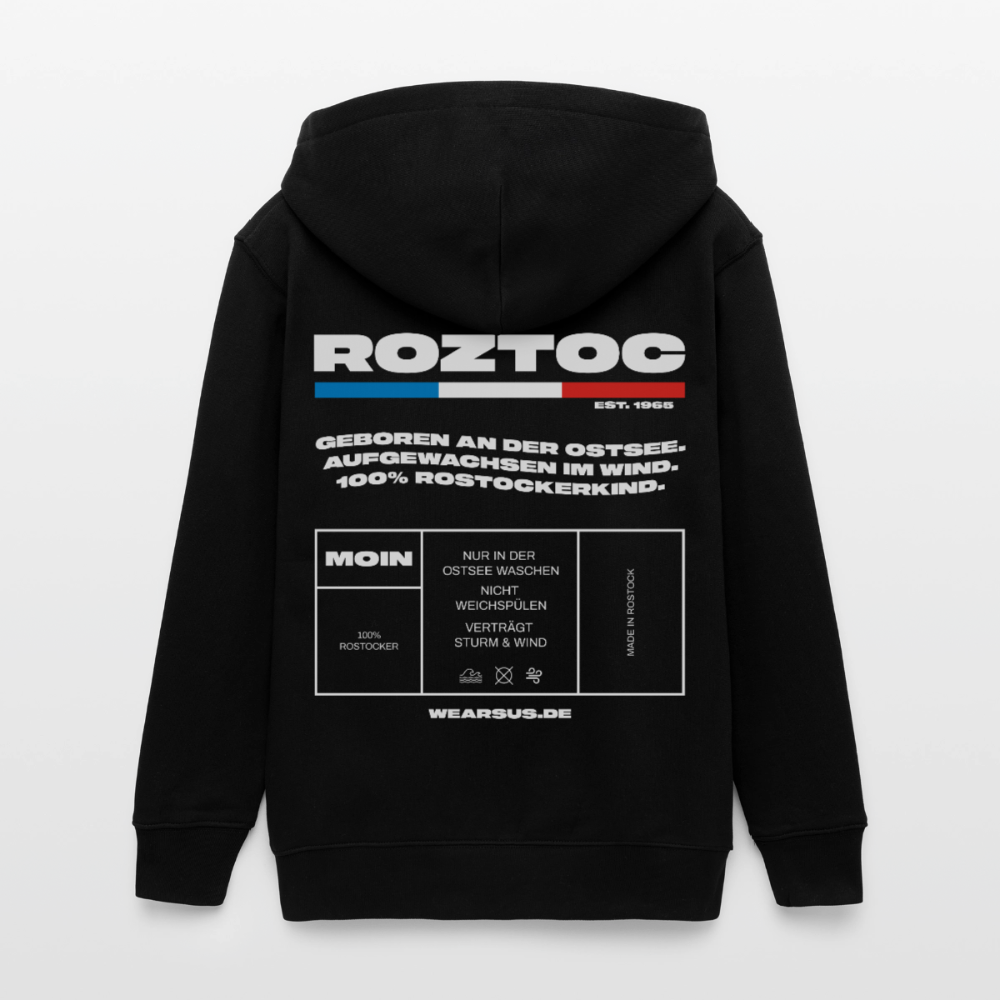 Rostock 'ROZTOC' Edition Bio Zip Hoodie Kinder - Schwarz