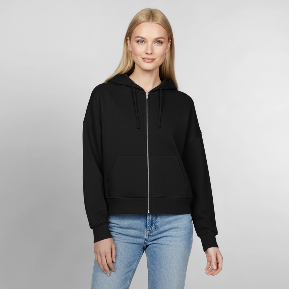 Rostock 'ROZTOC' Edition Bio Zip Hoodie Damen - Schwarz