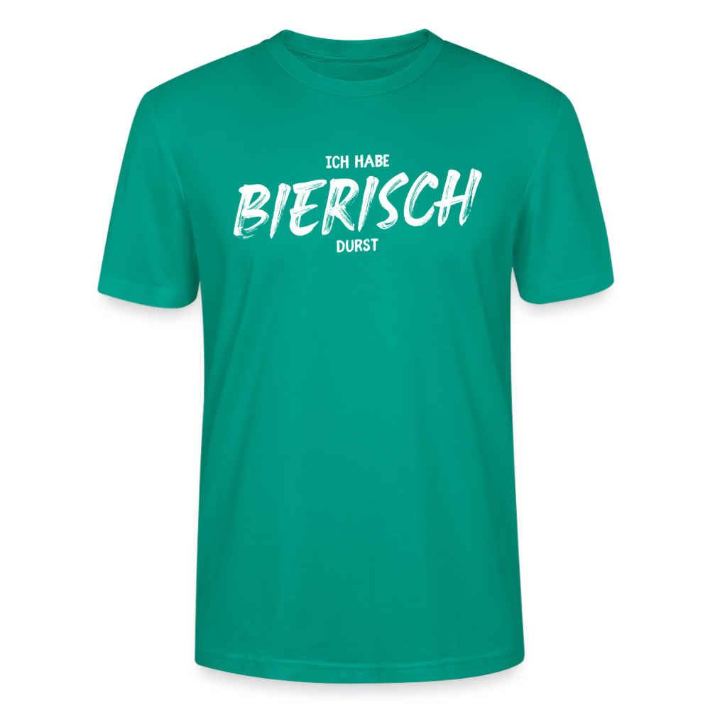Unisex Sprüche T-Shirt 'Ich habe bierisch Durst' - Blaugrün