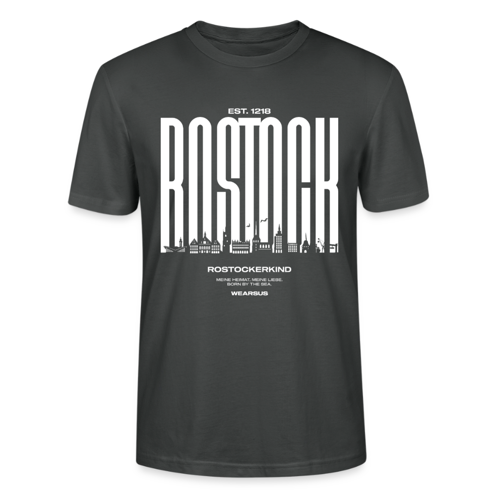 Rostock 'Rostockerkind' Bio T-Shirt Unisex Front Print Farbe - Anthrazit