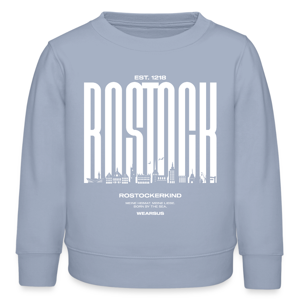 Rostock 'Rostockerkind' Bio Sweatshirt Kinder 3-8 Jahre Front Print - Lavendel-Violett