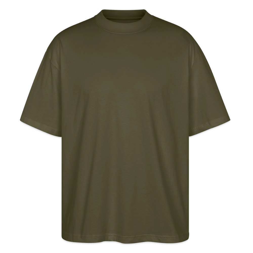 Rostock 'Rostockerkind' Bio Oversized T-Shirt Unisex Back Print Farbe - Khaki