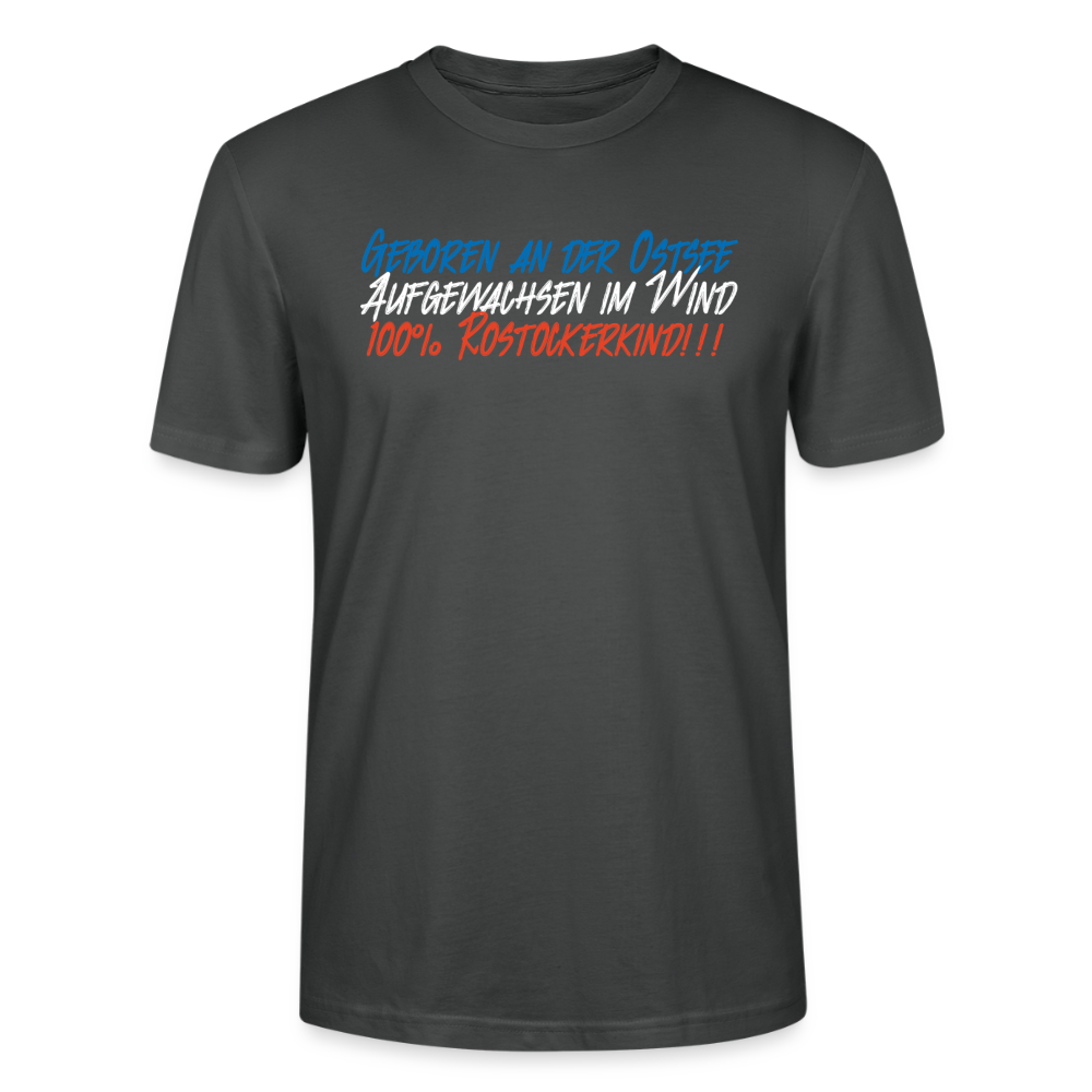 Unisex Sprüche T-Shirt 'Geboren an der Ostsee 2' Fun Shirt - Anthrazit