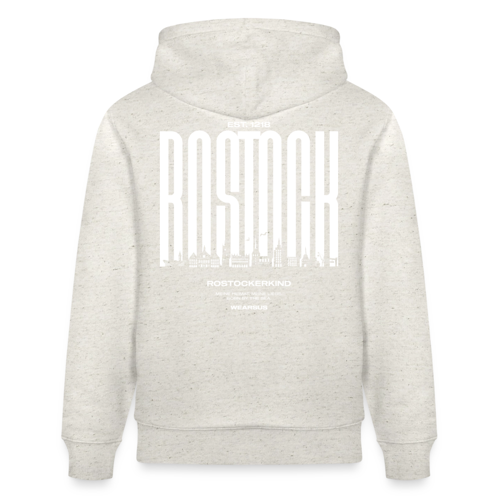 Rostock 'Rostockerkind' Bio Hoodie Unisex Farbe - Beige meliert