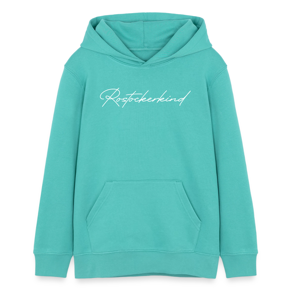 Rostock 'Rostockerkind' Signature Bio Hoodie Kinder 9-13 Jahre - Poolblau