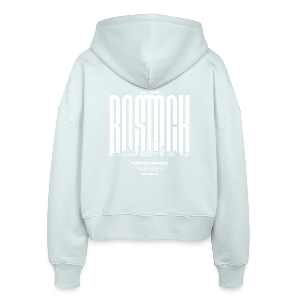 Rostock 'Rostockerkind' Bio Zip Hoodie Damen Farbe - Eisblau