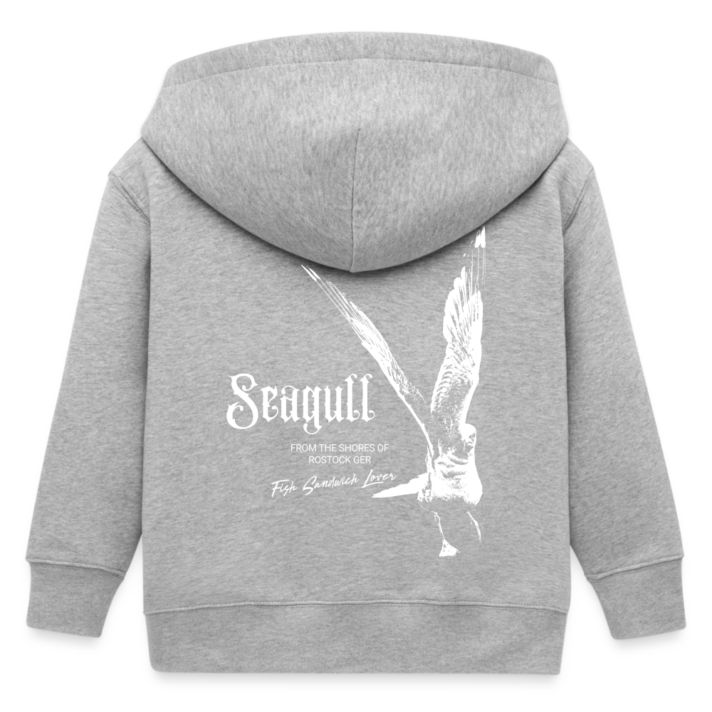 Rostock 'Seagull' Edition Bio Zip Hoodie Kinder 3-8 Jahre Farbe - Grau meliert