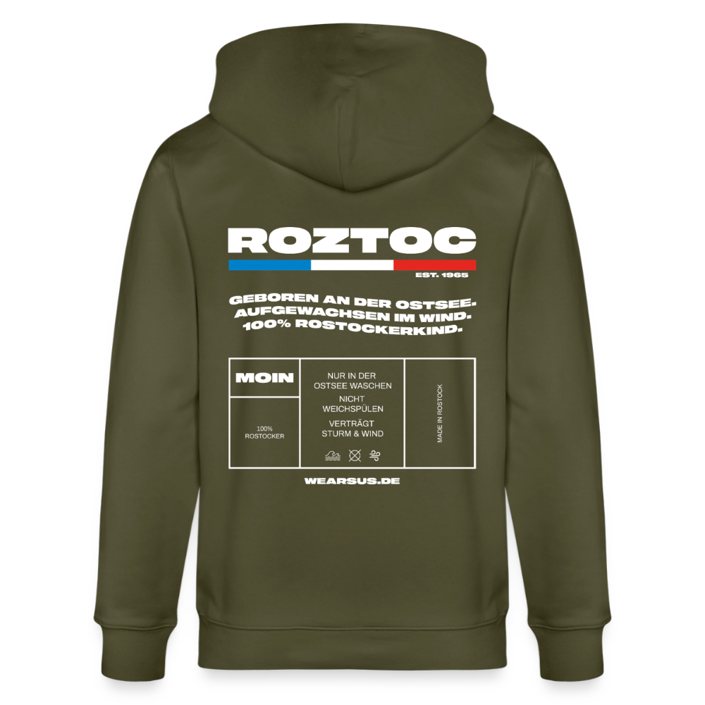 Rostock 'ROZTOC' Edition Bio Zip Hoodie Herren - Khaki