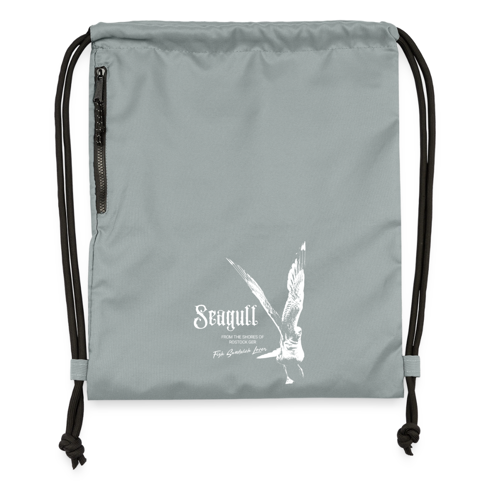Rostock 'SEAGULL' Turnbeutel aus Recycling-Material - Steingrau mineral wash